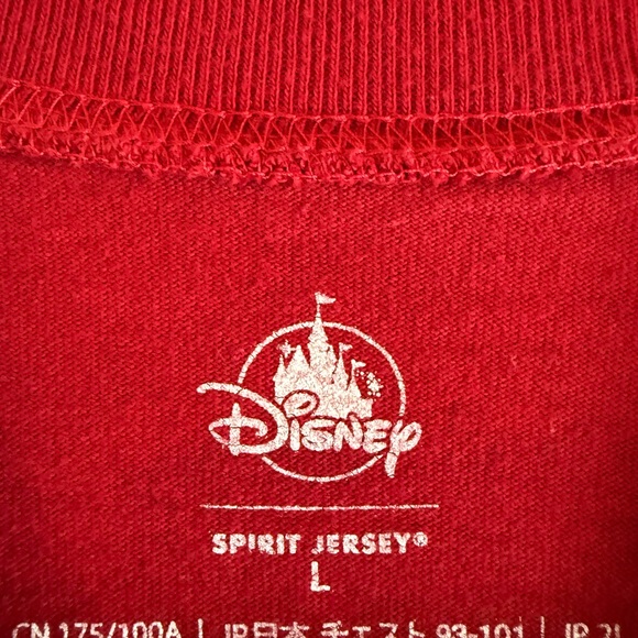 Disney 2019 Red & Green Plaid Merry Christmas Adult Spirit Jersey - Size L - Picture 3 of 4